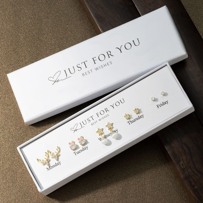 Heart-Shaped Earring Set