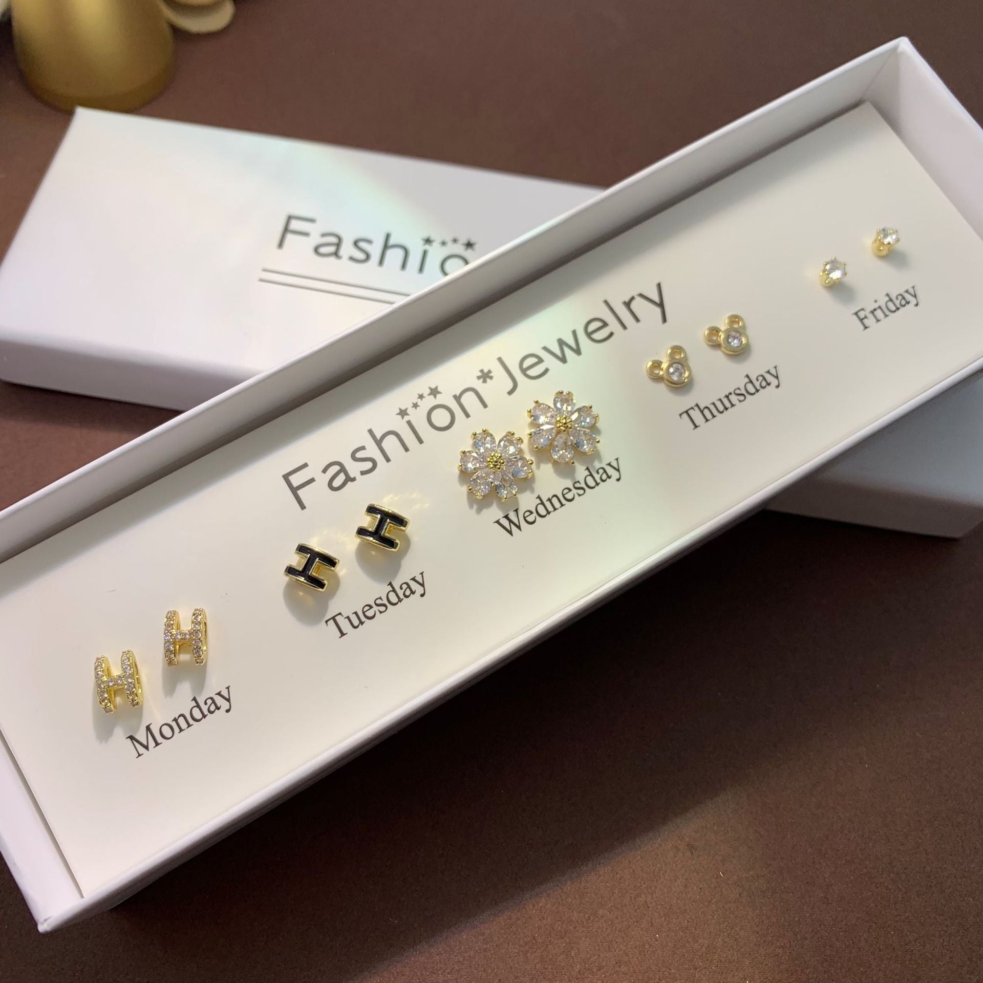 Heart-Shaped Earring Set