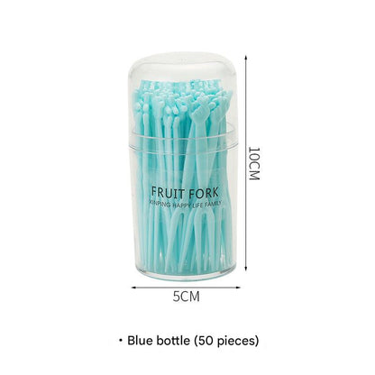 variety of disposable forks in different colors