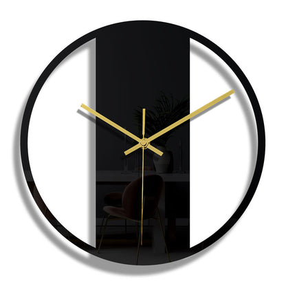 3mm thin black aesthetic wall clock for home