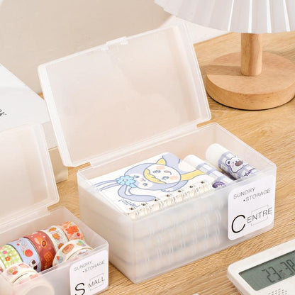 Compact desk storage solution for stationery