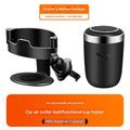 Black cup holder + ashtray with black liner set (Pack of 2)