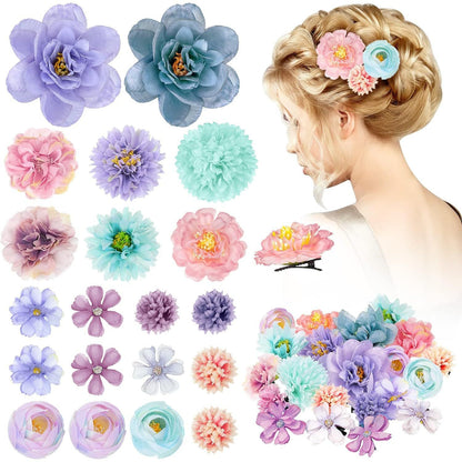 Bridal floral hair clips set image 5