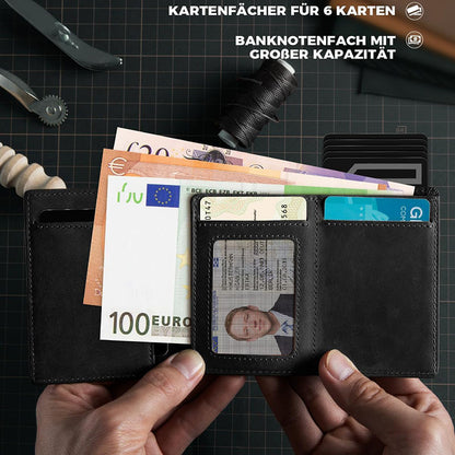 Tri-fold ultra-thin wallet for men