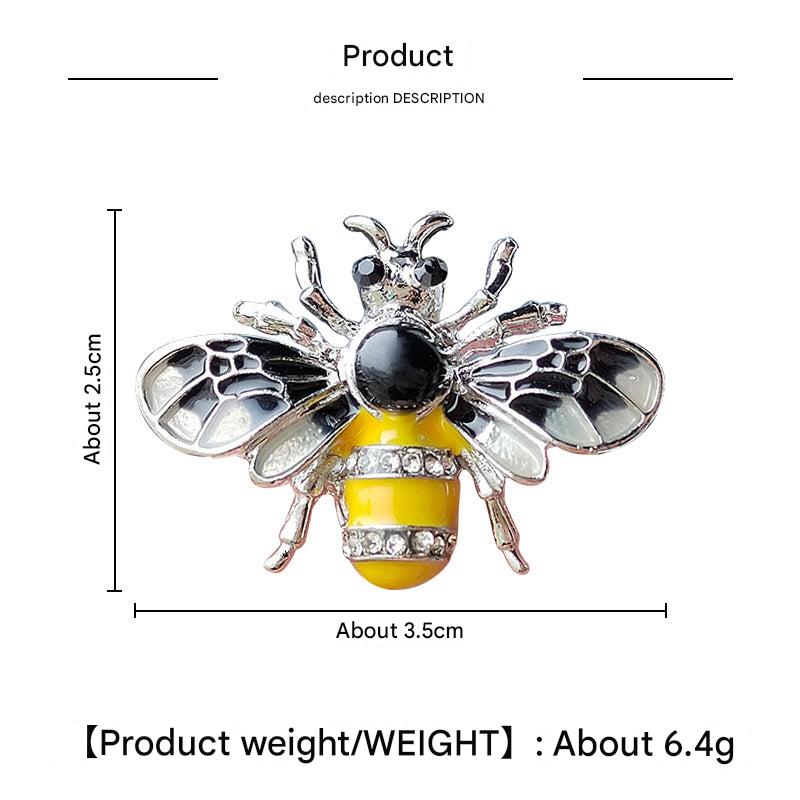 Cute Cartoon Bee Brooch with Gemstones Image 1