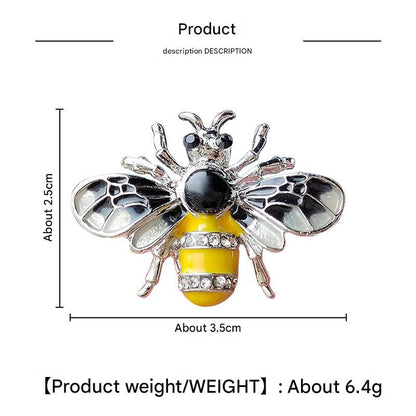 Cute Cartoon Bee Brooch with Gemstones Image 1