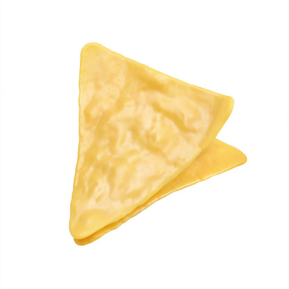 yellow triangle bag clip securing snack bag