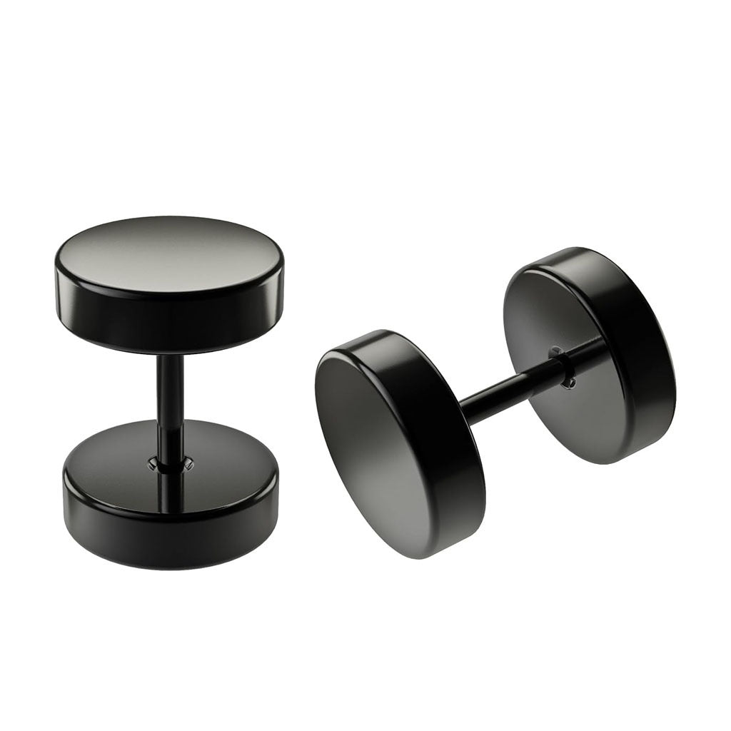 Round Black Zircon Earrings - Image 2