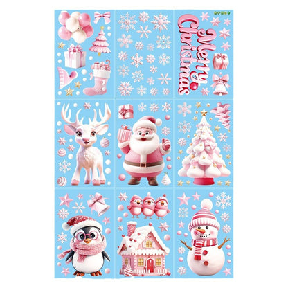 Reindeer themed holiday decor stickers