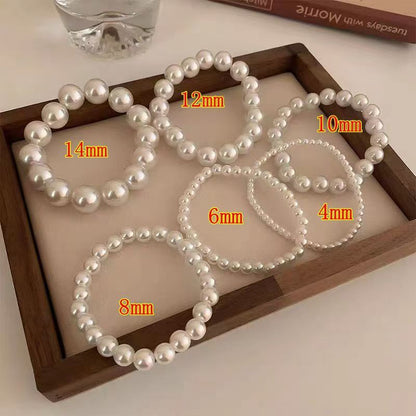 Chic Women's Silver Pearl Necklace Image 3
