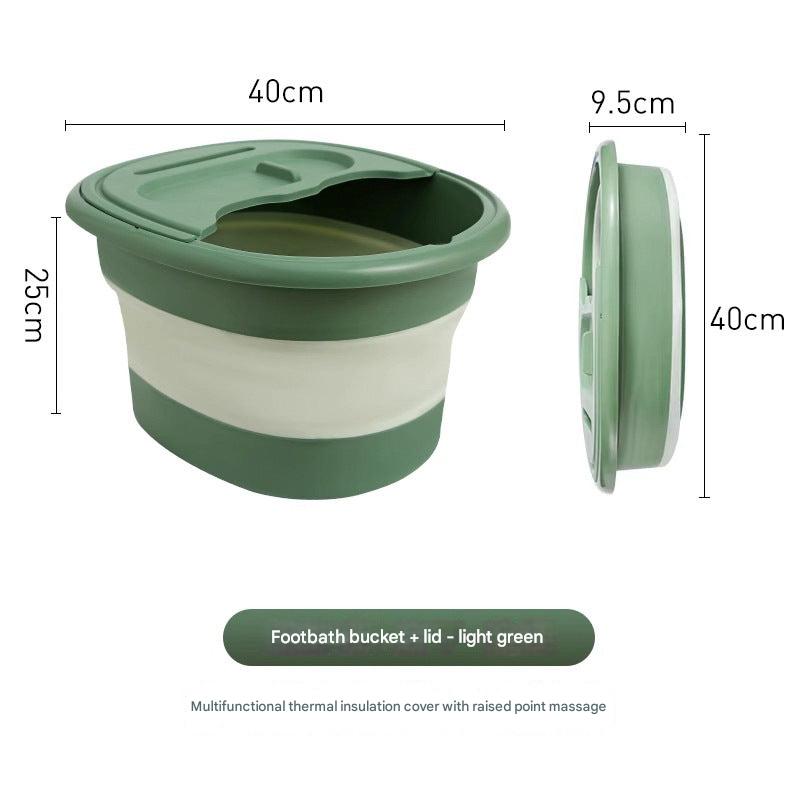 Folding foot soaking bucket in gray color