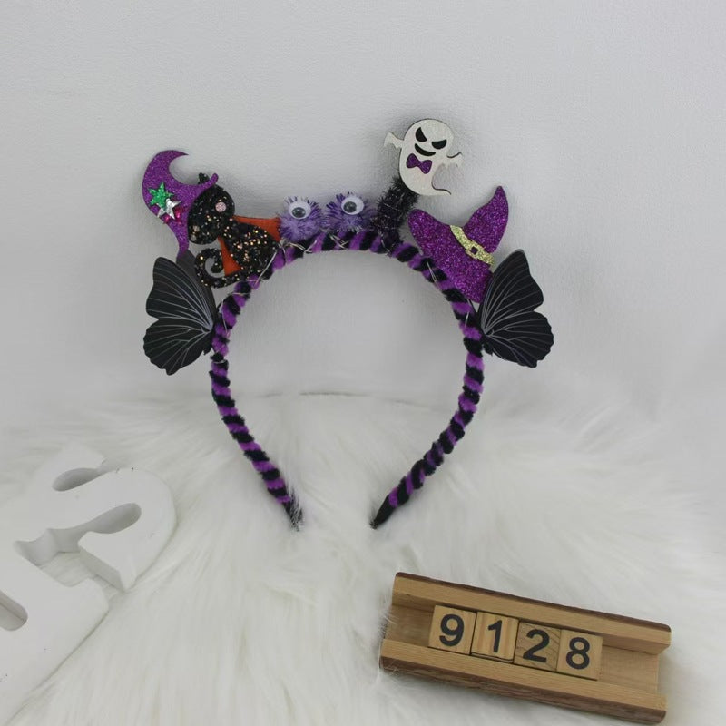 Creative Halloween Headbands with Pumpkin Design