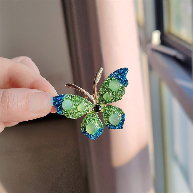 Stylish alloy butterfly pin for women