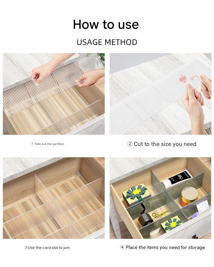 Easy-install drawer dividers for clutter-free spaces