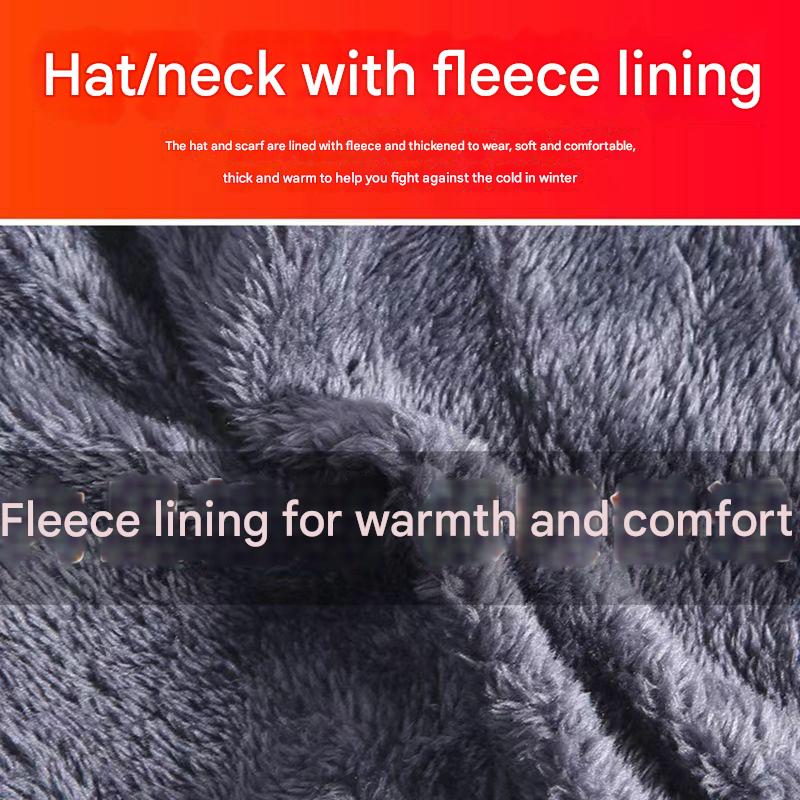 Men's winter fleece knit cap black