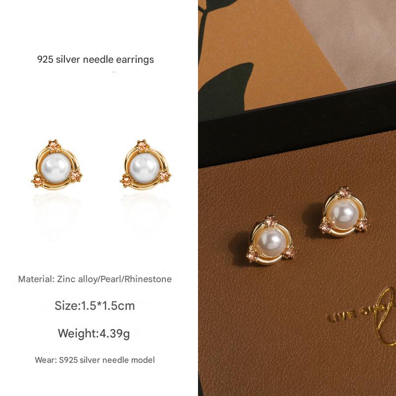 Lightweight Alloy Pearl Earrings
