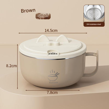 Stylish stainless steel bowl perfect for dorm life