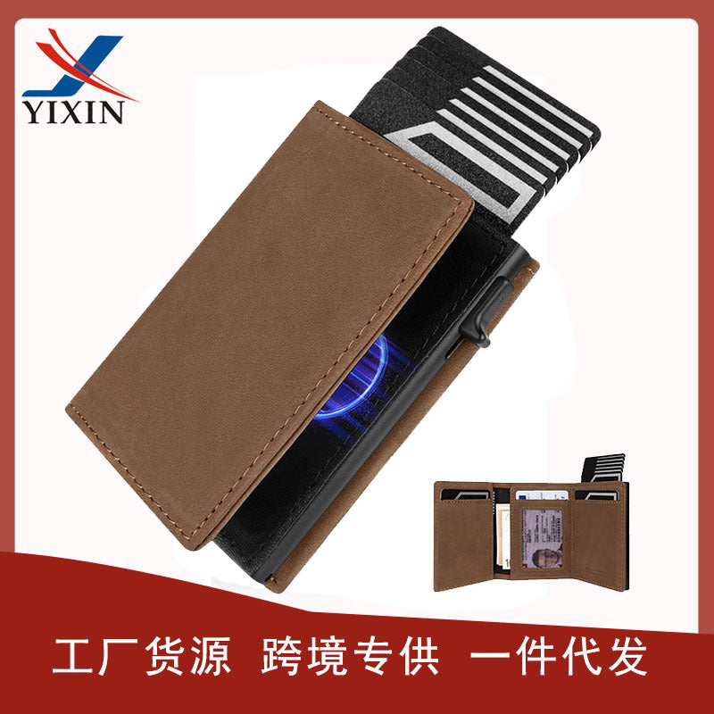 Elegant brown leather wallet for men