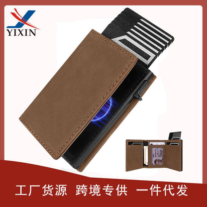 Elegant brown leather wallet for men
