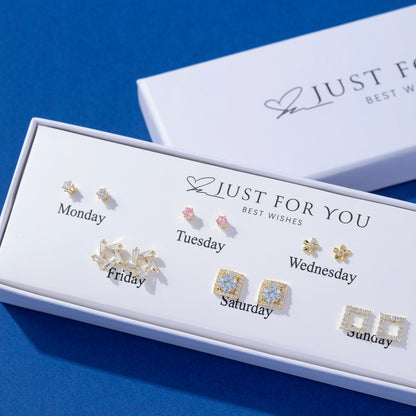 S925 Silver Heart Cat Ear Studs
