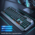 Wired Black - [Ice Blue Light Black Switch - Multifunctional Knob]