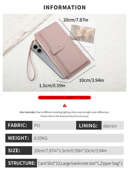 Multiple card slots in women's wallet