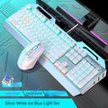Silver White (Ice Blue Light) Blue Switch + Macro Programming Mouse
