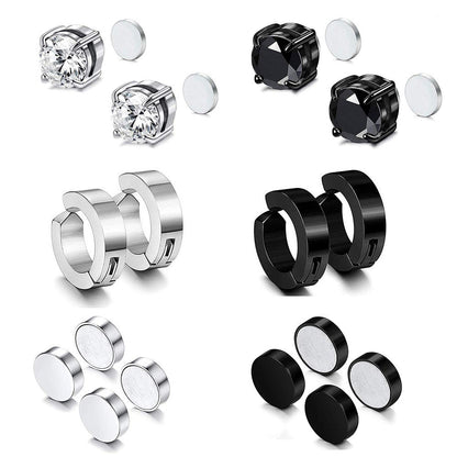 Titanium Steel Cross Zirconia Earring Image 2