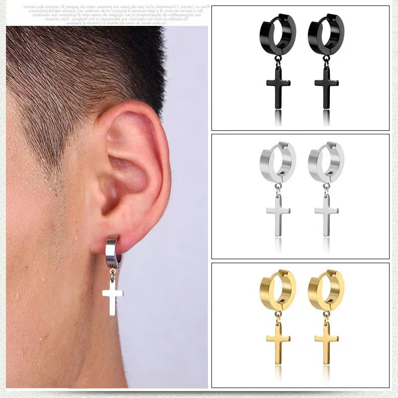 Fashionable men's earrings set for casual wear