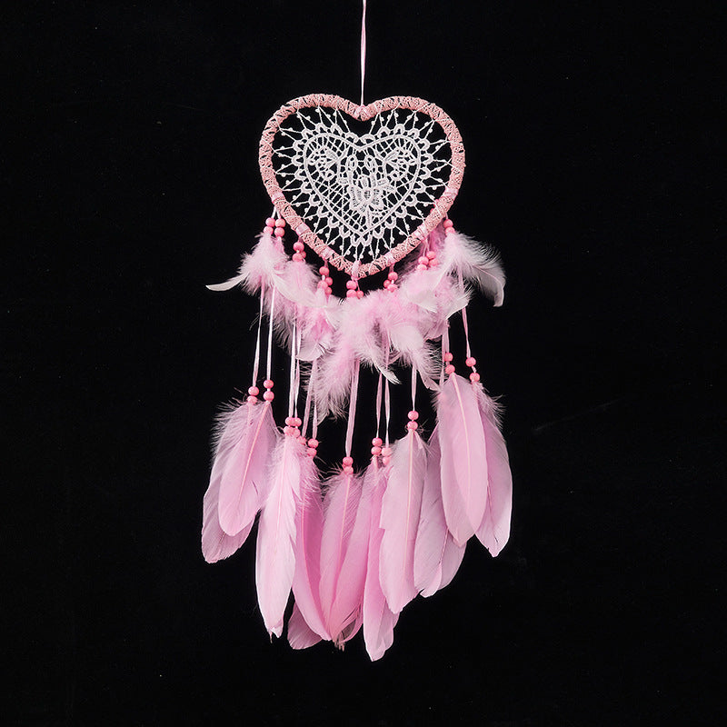 Unique heart dreamcatcher for home ambiance