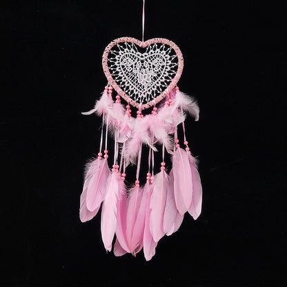 Unique heart dreamcatcher for home ambiance