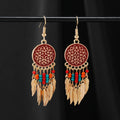 Golden Leaf Star Dreamcatcher (Red)