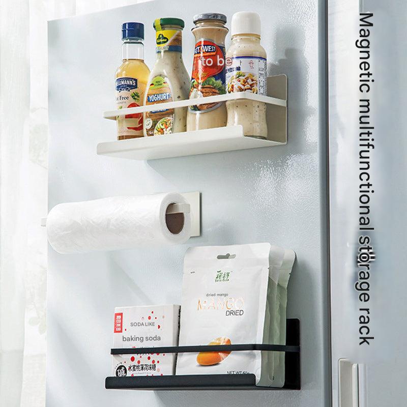 Black fridge storage rack for spices