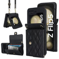 Crossbody folding accordion---black