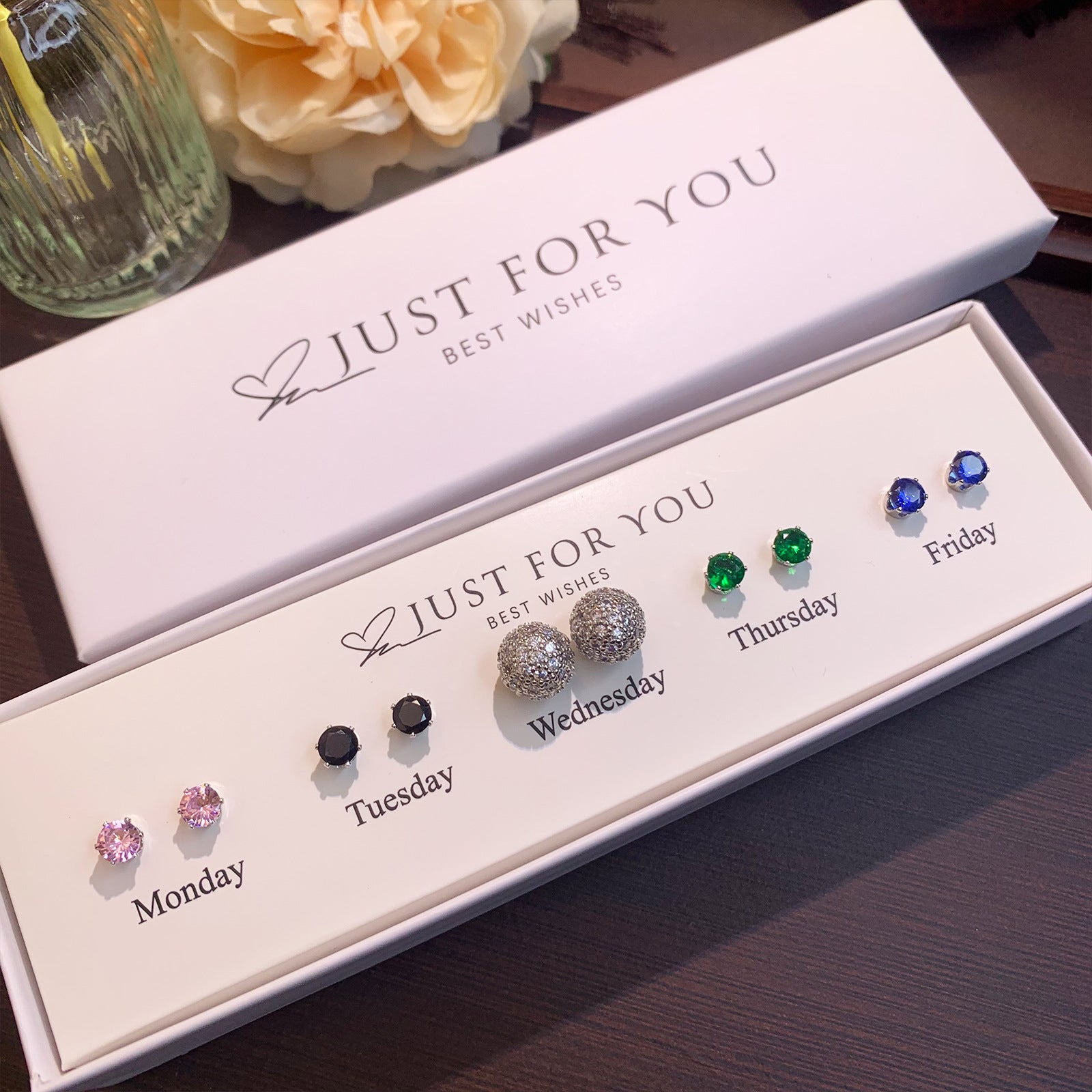 Heart-Shaped Earring Set