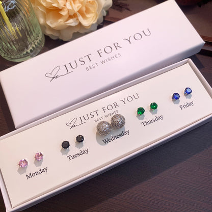 Heart-Shaped Earring Set