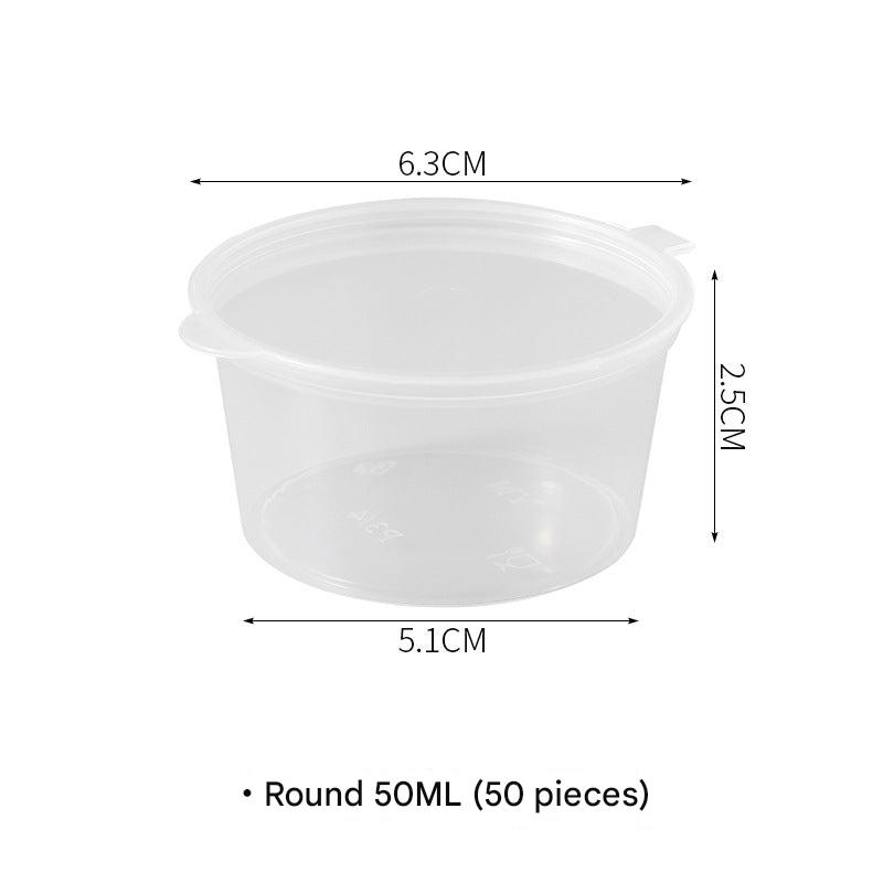 Clear disposable sauce container 50ml