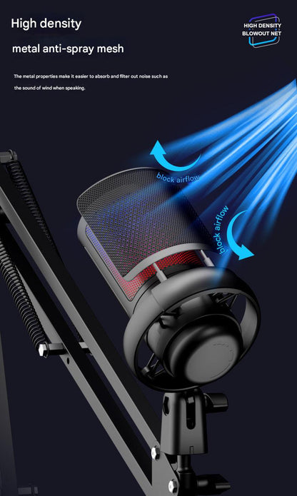 Side view of USB Microphone for gaming and streaming