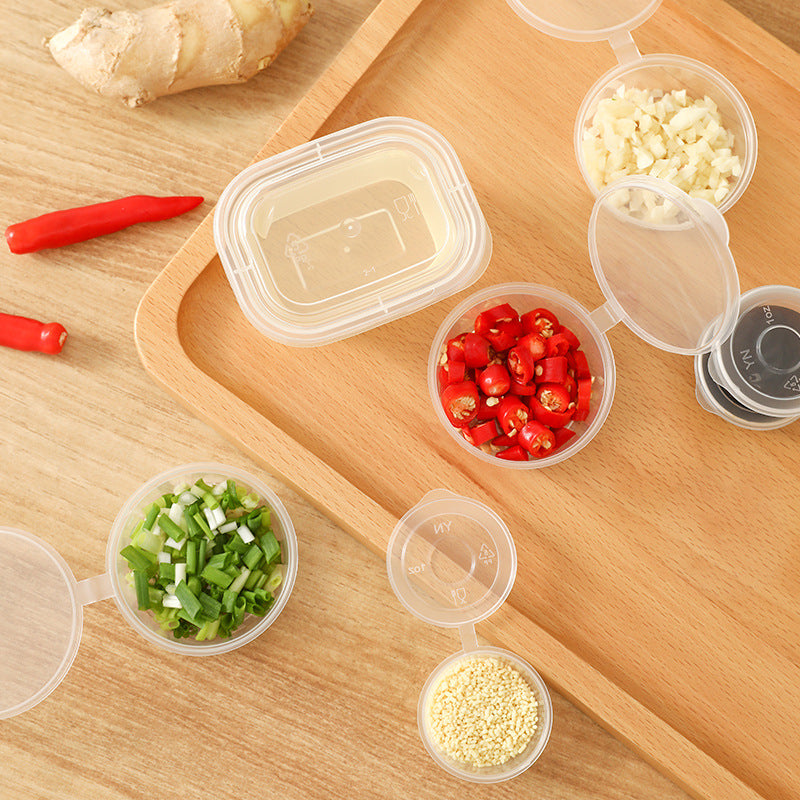 Clear disposable sauce container 25ml
