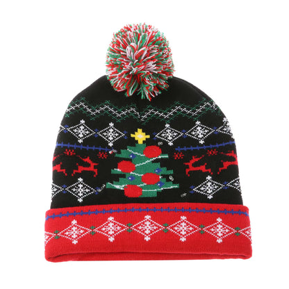 Colorful Christmas knit beanie hat 6