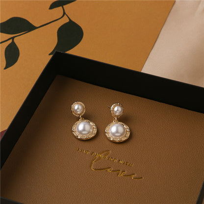 Lightweight Alloy Pearl Earrings