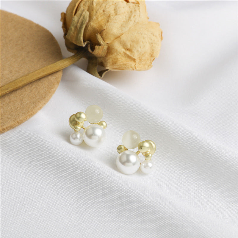 Lightweight Alloy Pearl Earrings