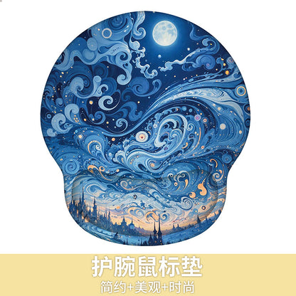 Custom Memory Foam Wrist Support Mouse Pad & Keyboard Rest for Ergonomic Comfort - Vibrant Designs