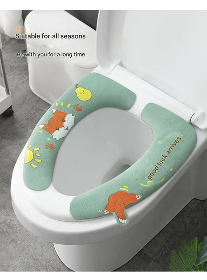 Stylish toilet seat cushion in cat design
