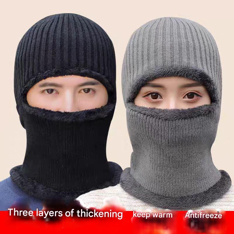 Men's winter fleece knit cap navy