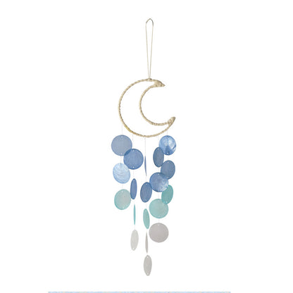 Nordic moon shell dreamcatcher wind chime - image 1