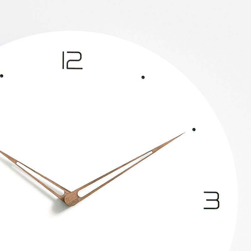 Scandinavian style wall clock close up