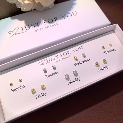 S925 Silver Heart Cat Ear Studs