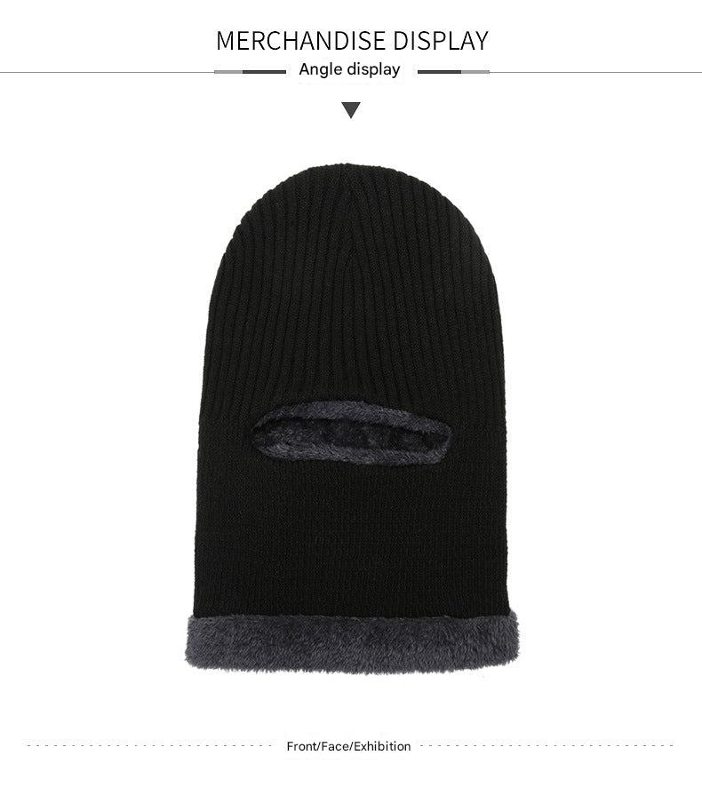 Men's winter fleece knit cap gray