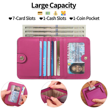 Women's slim wallet in starry black